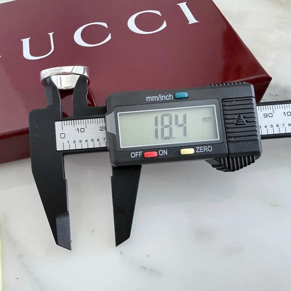 Gucci GG Tag RIng Chevalier, Size G 18 (US 8)
